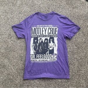 Motley Crue Dr Feelgood Graphic Band Tee Small • Purple Rock Shirt